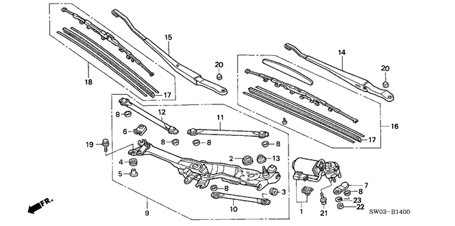 NSX FRONT WINDSHIELD WIPER