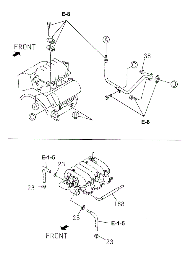ENGINE/EMISSION HOSE for 1998 Acura SLX #1