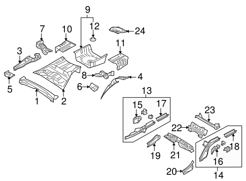 Outback REAR FLOOR & RAILS