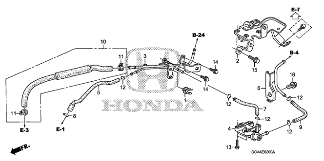 ENGINE/INSTALL PIPE - TUBING for 2009 Honda ELEMENT #1