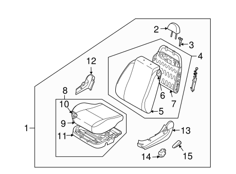 Aveo FRONT SEAT COMPONENTS