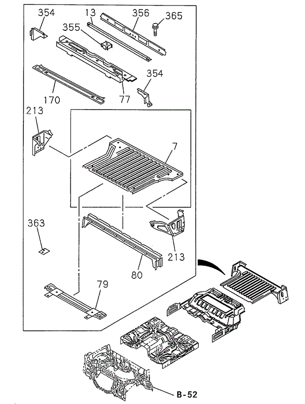 BODY / AIR CONDITIONING/FLOOR PANEL (RR.) (2) for 1998 Acura SLX #1