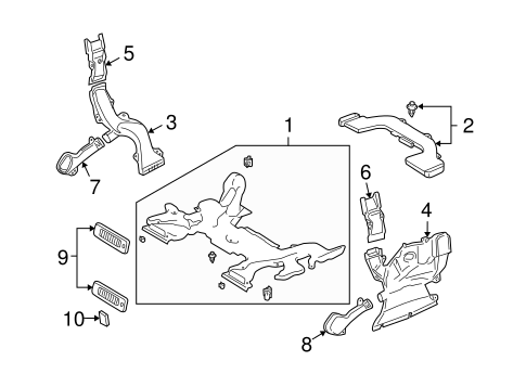 Land Cruiser HEATER DUCTS 2