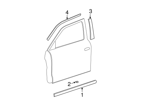 Accent EXTERIOR TRIM - FRONT DOOR