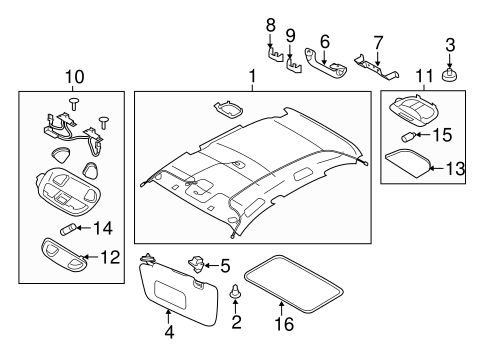 Impreza INTERIOR TRIM - ROOF 2