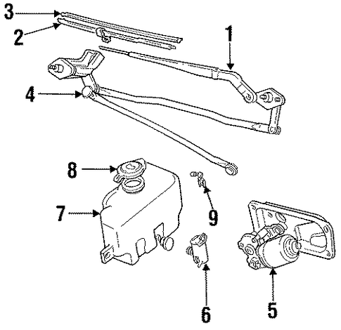 Tracker WIPER & WASHER COMPONENTS