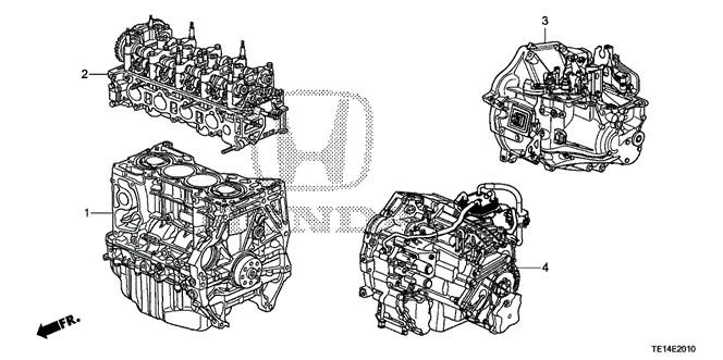 ACCORD COUPE ENGINE ASSY. - TRANSMISSION ASSY. (L4)