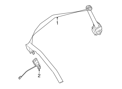 GL450 REAR SEAT BELTS 2