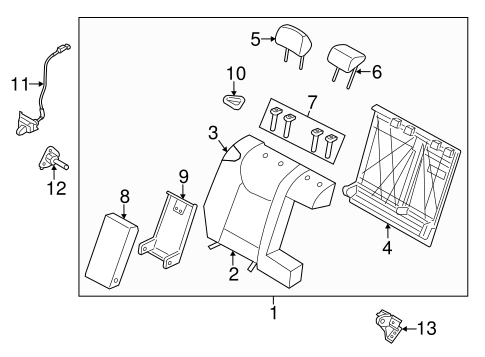 Elantra REAR SEAT COMPONENTS 2