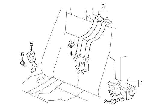Sebring REAR SEAT BELTS
