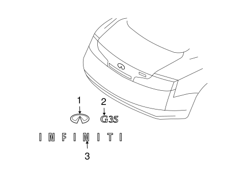 G35 EXTERIOR TRIM - TRUNK