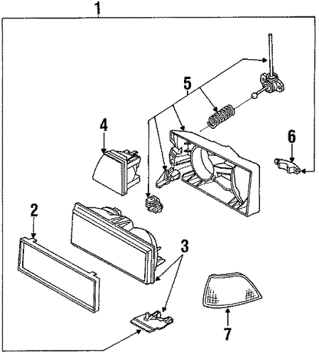 Cavalier HEADLAMP COMPONENTS