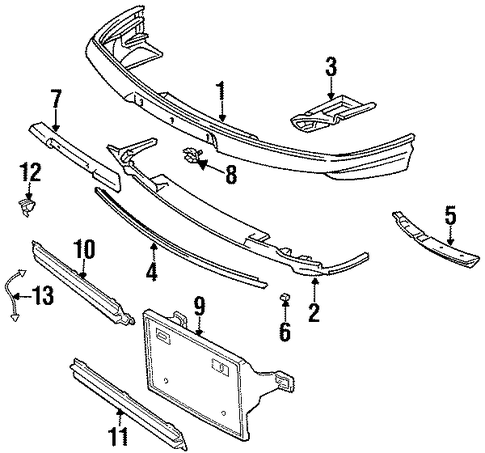 840Ci BUMPER & COMPONENTS - FRONT 2