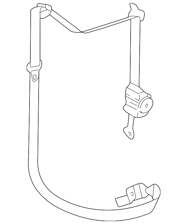 88940093 Деталь BELT & RETRACTOR, LEFT