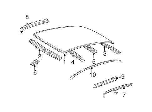 Prius EXTERIOR TRIM - ROOF
