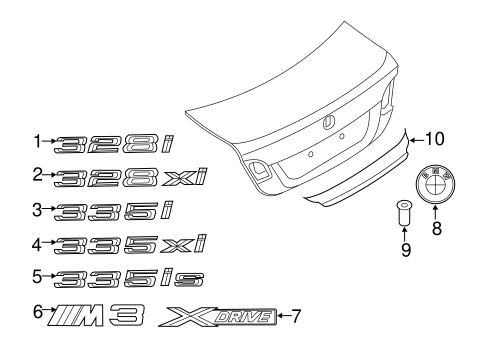 M3 EXTERIOR TRIM - TRUNK 2