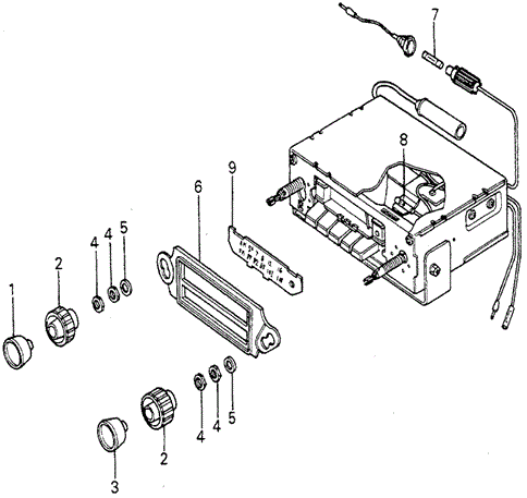 ELECTRICAL / EXHAUST / HEATER / FUEL/RADIO COMPONENTS for 1979 Honda ACCORD HATCHBACK #1