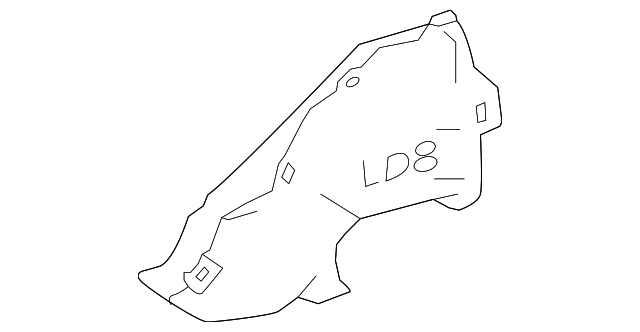 87211-0R050 Деталь SIDE DUCT, LEFT