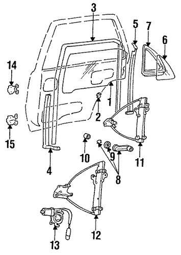 Elantra GLASS - REAR DOOR