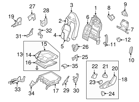 GT-R DRIVER SEAT COMPONENTS