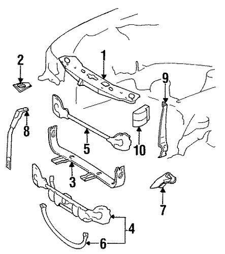 190D RADIATOR SUPPORT