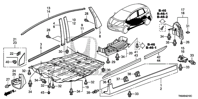 INTERIOR / BUMPER/MOLDING - PROTECTOR for 2010 Honda FIT #1