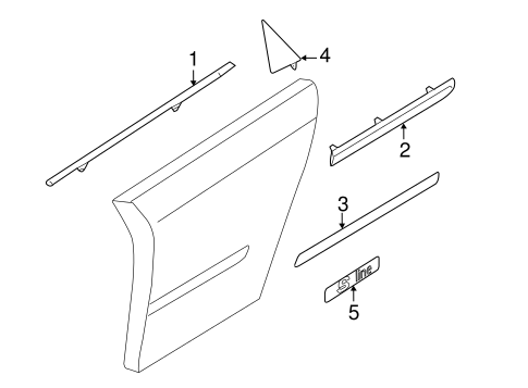 A3 Quattro EXTERIOR TRIM - REAR DOOR