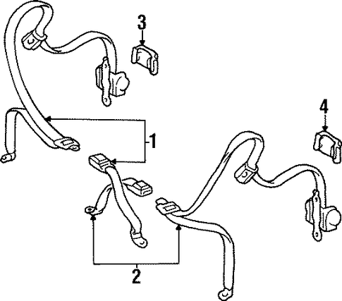 Paseo REAR SEAT BELTS