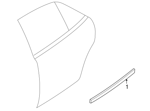Protege5 EXTERIOR TRIM - REAR DOOR