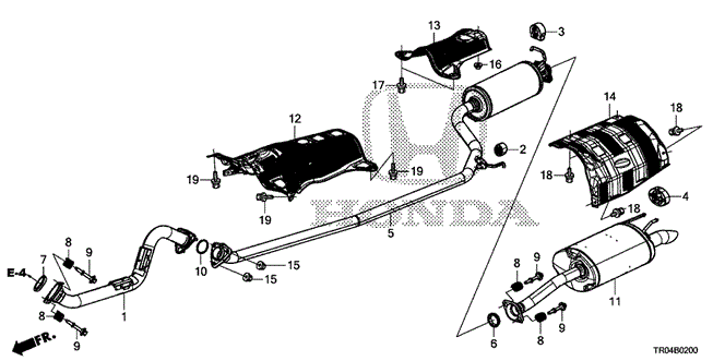 CIVIC SEDAN EXHAUST PIPE - MUFFLER (1.8L)