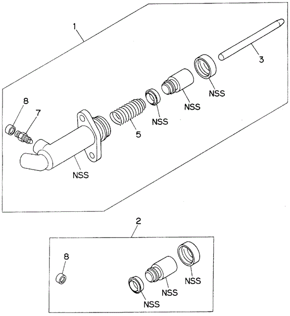 TRANSMISSION - MANUAL/MT CLUTCH SLAVE CYLINDER (DX) for 1996 Honda PASSPORT #1