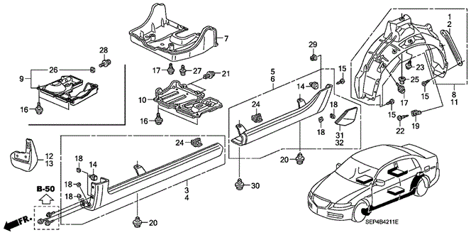 TL PROTECTOR - SIDE SILL GARNISH
