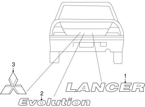 Lancer EXTERIOR TRIM - TRUNK