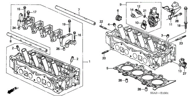 ENGINE/CYLINDER HEAD (VTEC) for 2003 Honda CIVIC SEDAN #1