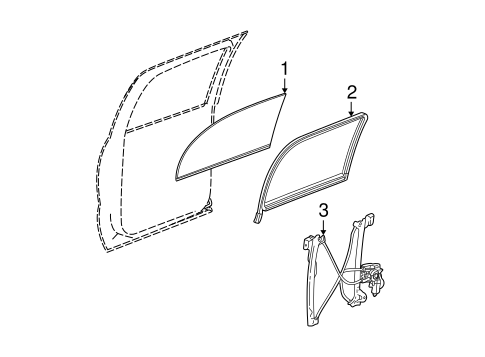 Escalade EXT GLASS - REAR DOOR