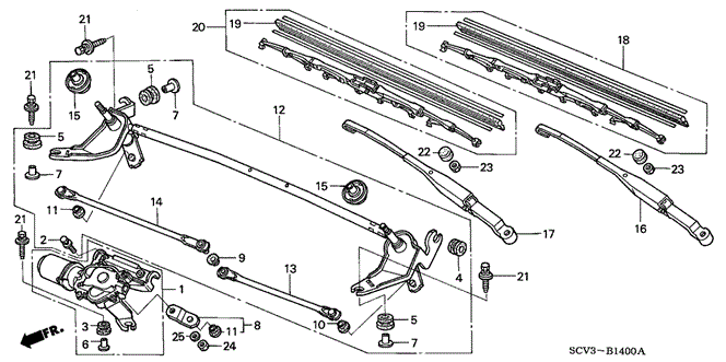 ELECTRICAL / EXHAUST / HEATER / FUEL/FRONT WIPER for 2003 Honda ELEMENT #1