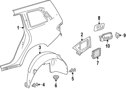 GL550 QUARTER PANEL & COMPONENTS