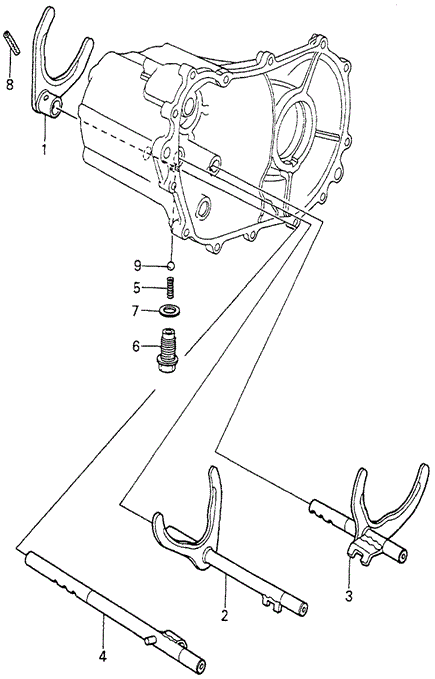 TRANSMISSION - MANUAL/MT SHIFT FORK for 1979 Honda ACCORD HATCHBACK #1
