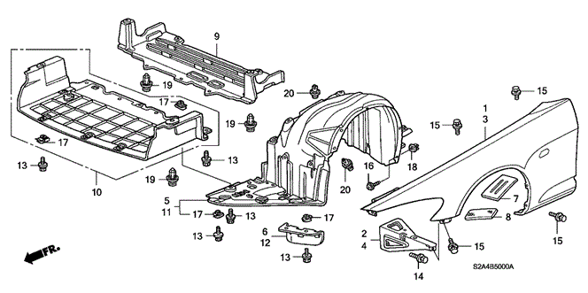 BODY / AIR CONDITIONING/FRONT FENDERS for 2004 Honda S2000 #1