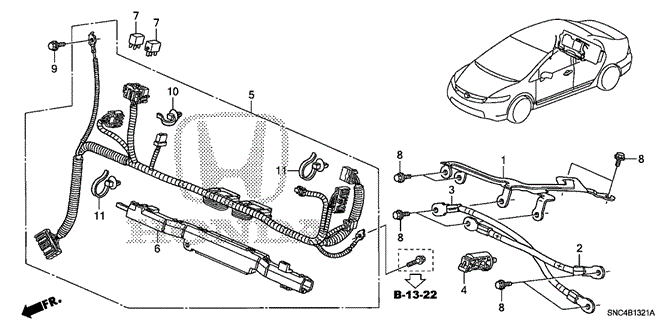 ELECTRICAL / EXHAUST / HEATER / FUEL/IMA WIRE HARNESS for 2010 Honda CIVIC HYBRID #1