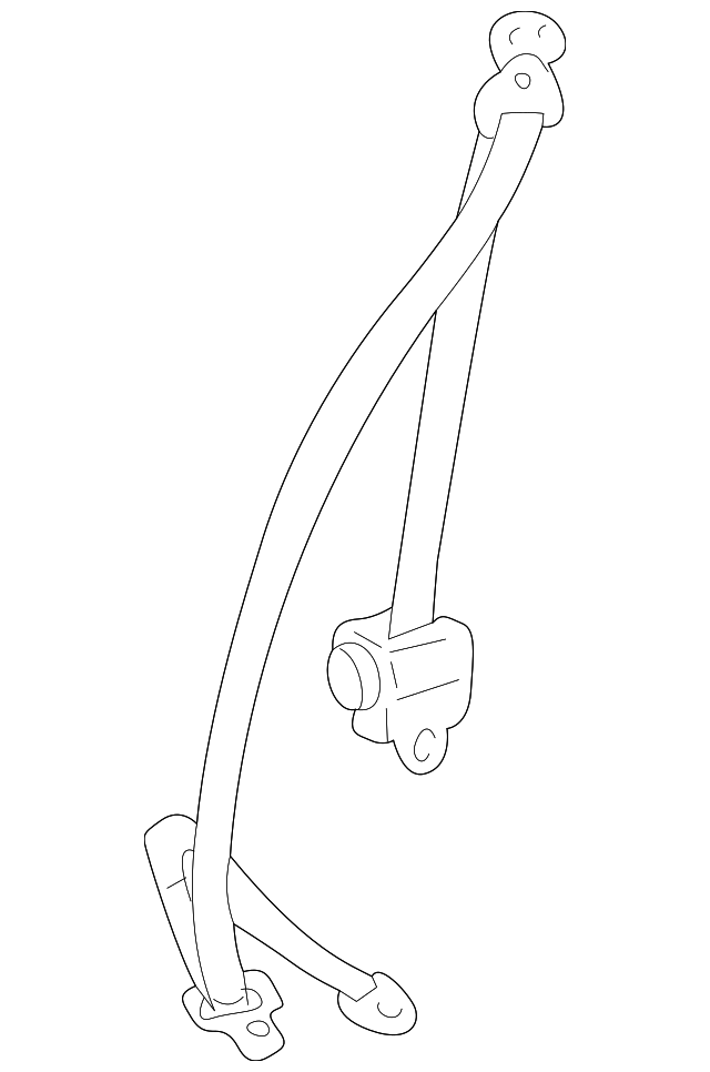 73560-35021-B0 Деталь BELT & RETRACTOR, RIGHT