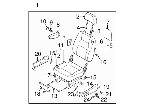 Sedona FRONT SEAT COMPONENTS