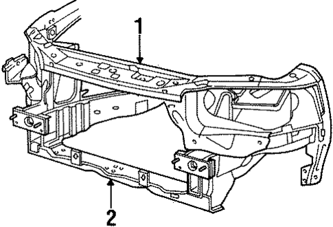 Catera RADIATOR SUPPORT