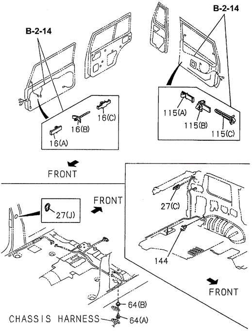 SLX WIRING HARNESS CLIPS (2)
