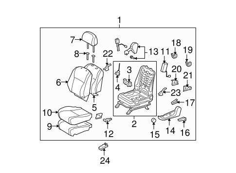 Highlander DRIVER SEAT COMPONENTS 3