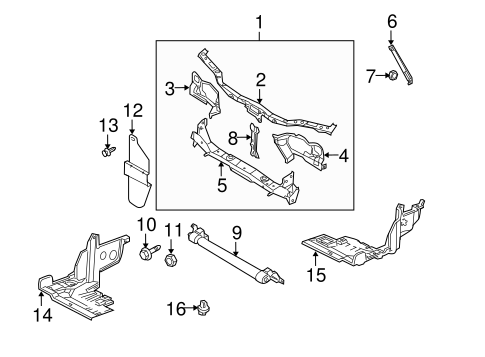 Sentra RADIATOR SUPPORT