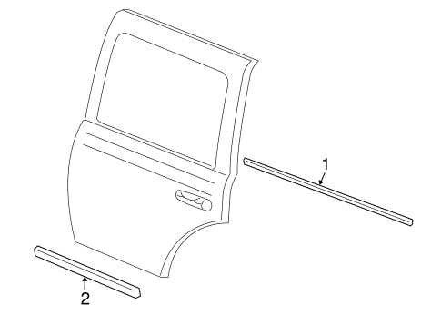 Durango EXTERIOR TRIM - REAR DOOR