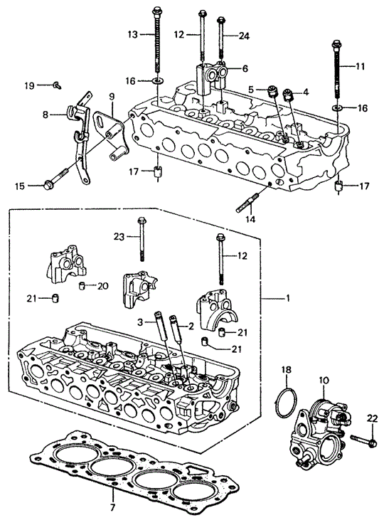 ENGINE/CYLINDER HEAD ('82-'83) for 1982 Honda CIVIC SEDAN #1