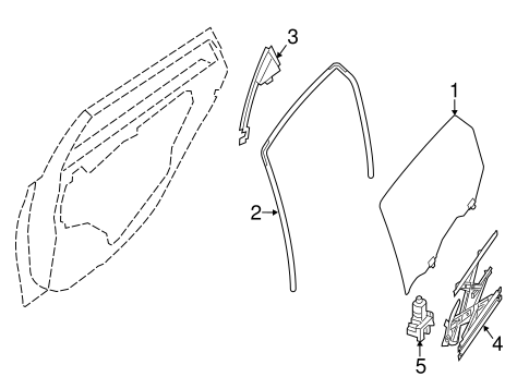 Sentra GLASS - REAR DOOR