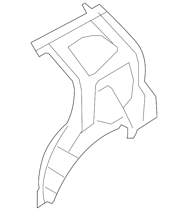 71601-0W500 Деталь INNER QTR PANEL, LEFT